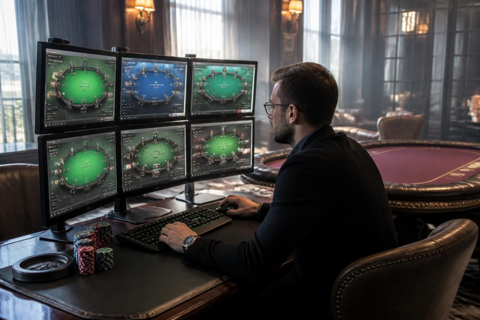 Calculer le multi-tabling au poker en ligne